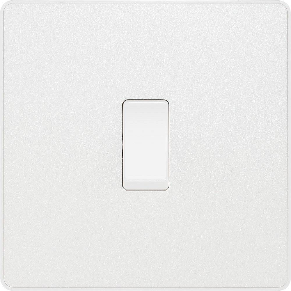 Evolve Polycarbonate Pearlescent White 1G Light Switch PCDCL12W - The Switch Depot