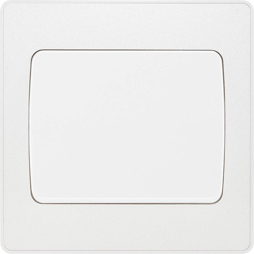 Evolve Polycarbonate Pearlescent White 1G Wide Rocker Light Switch PCDCL12WW - The Switch Depot