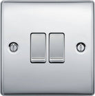 Nexus Metal Polished Chrome 2G Light Switch NPC42 - The Switch Depot