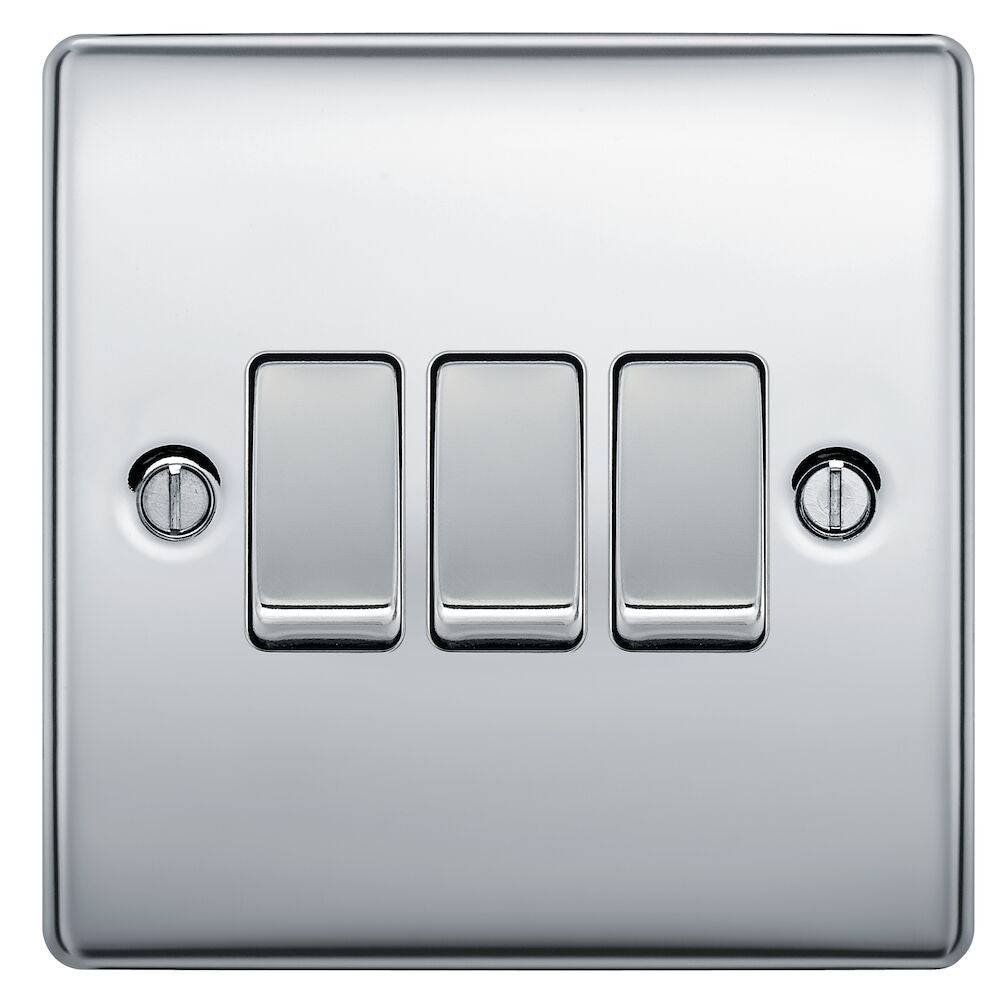 Nexus Metal Polished Chrome 3G Light Switch NPC43 - The Switch Depot