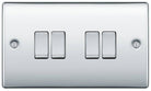 Nexus Metal Polished Chrome 4G Light Switch NPC44 - The Switch Depot