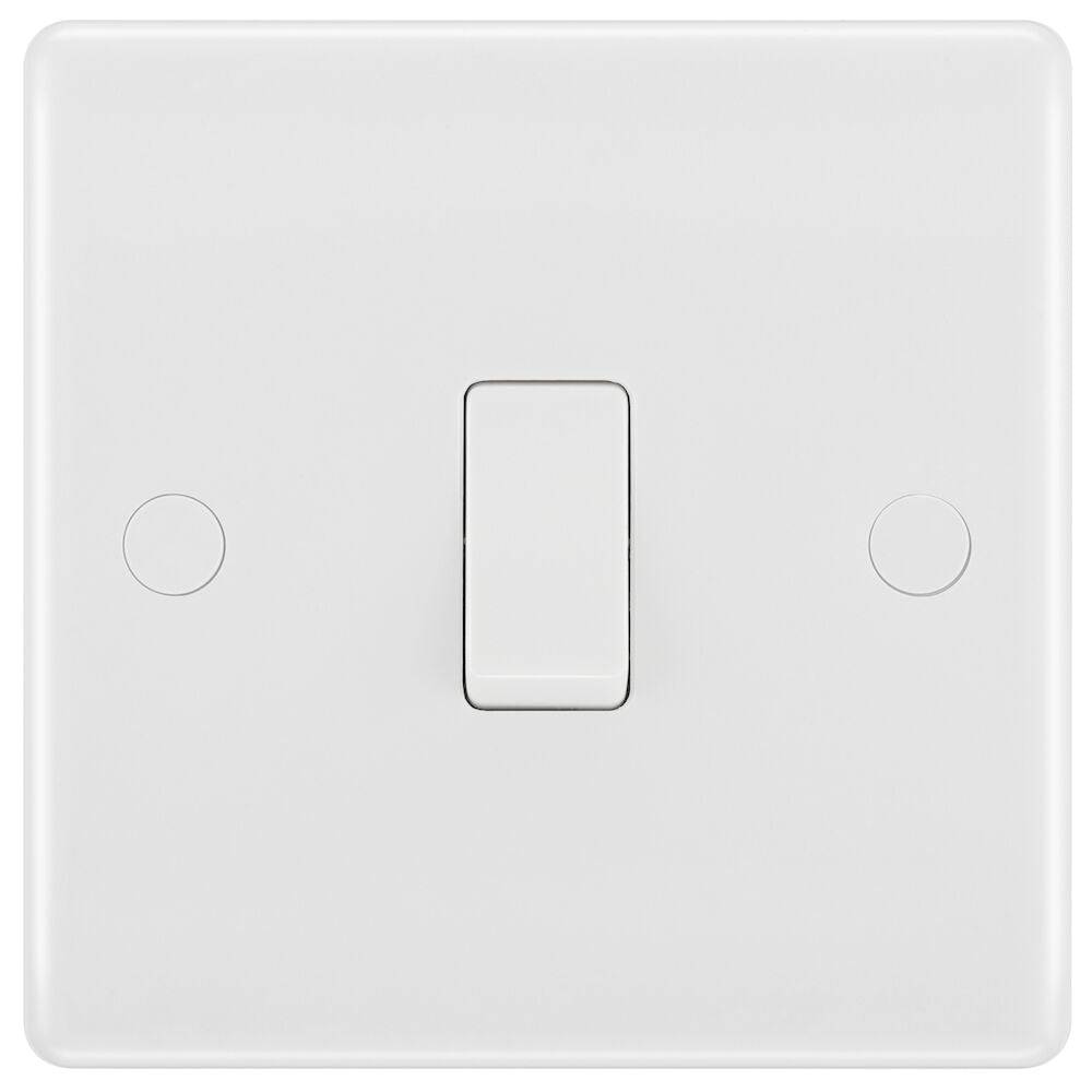 BG Moulded White PVC 1G 1W Light Switch 811 - The Switch Depot