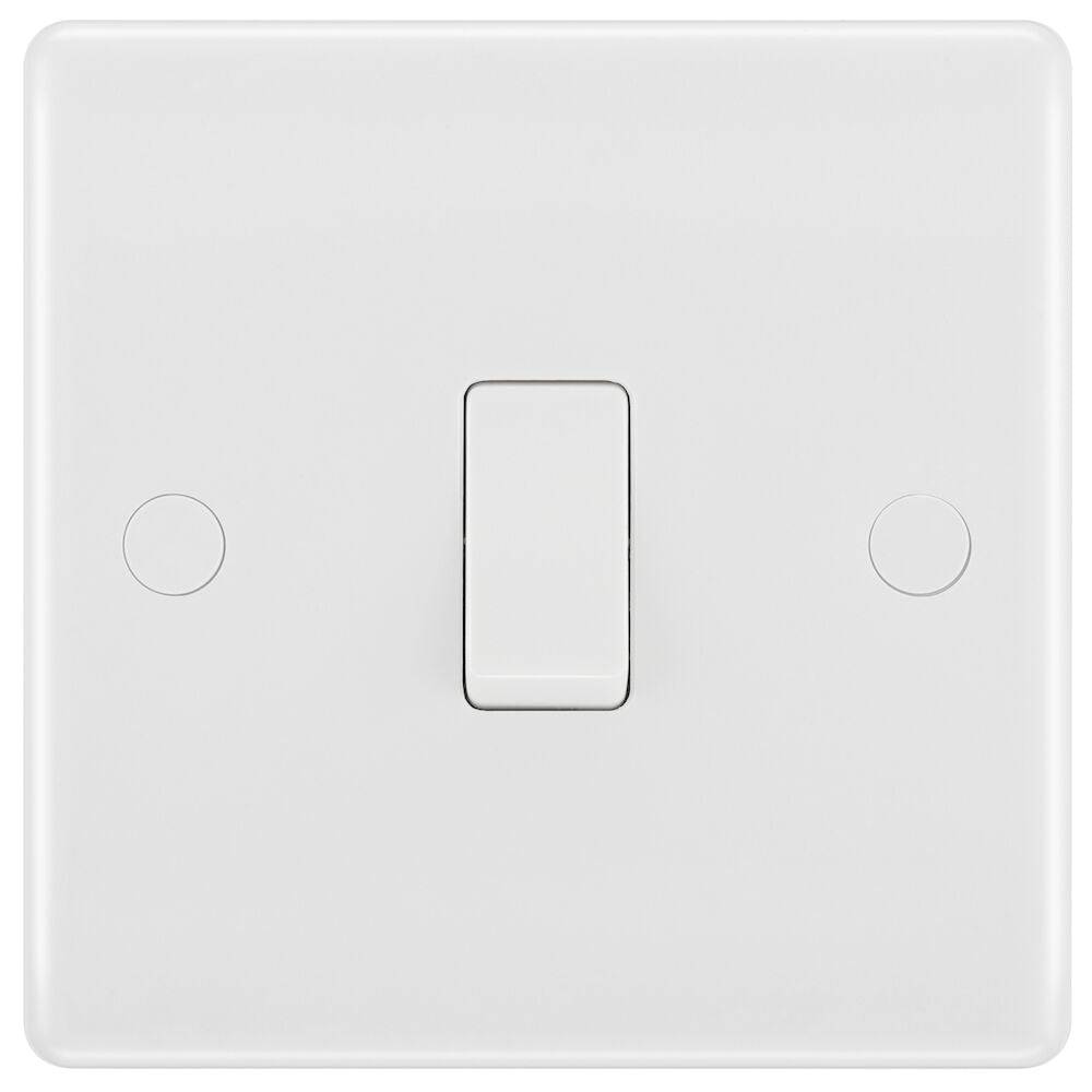 BG Moulded White PVC 1G Light Switch 812 - The Switch Depot