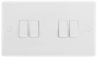 BG Moulded White PVC 4G Light Switch 844 - The Switch Depot