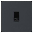 Evolve Polycarbonate Matt Grey Retractive Switch Marked Press PCDMG14B - The Switch Depot