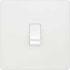 Evolve Polycarbonate Pearlescent White Retractive Switch Marked Press PCDCL14W - The Switch Depot