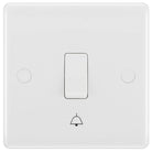 BG Moulded White PVC Retractive Bell Push Switch 814 - The Switch Depot