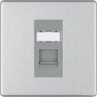 BG Screwless Brushed Steel Cat5e Data Outlet Socket FBSRJ451G - The Switch Depot
