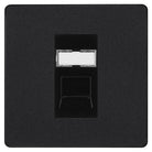 Evolve Polycarbonate Matt Black Cat5e Data Outlet Socket PCDMBRJ451B - The Switch Depot
