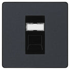 Evolve Polycarbonate Matt Grey Cat5e Data Outlet Socket PCDMGRJ451B - The Switch Depot