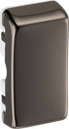 BG Black Nickel Blank Grid Rocker Cap RRUPBN - The Switch Depot