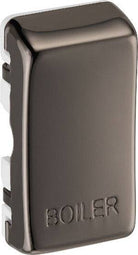 BG Black Nickel Engraved 'Boiler' Grid Rocker Cap RRBLBN - The Switch Depot