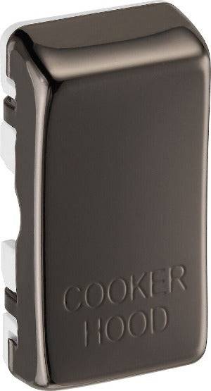 BG Black Nickel Engraved 'Cooker Hood' Grid Rocker Cap RRCHBN - The Switch Depot