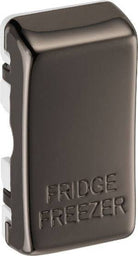 BG Black Nickel Engraved 'Fridge Freezer' Grid Rocker Cap RRFFBN - The Switch Depot
