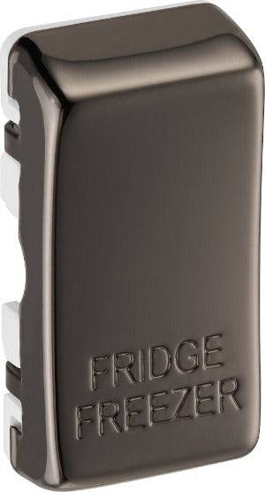 BG Black Nickel Engraved 'Fridge Freezer' Grid Rocker Cap RRFFBN - The Switch Depot