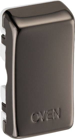 BG Black Nickel Engraved 'Oven' Grid Rocker Cap RROVBN - The Switch Depot