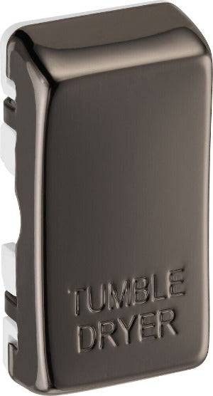 BG Black Nickel Engraved 'Tumble Dryer' Grid Rocker Cap RRTDBN - The Switch Depot