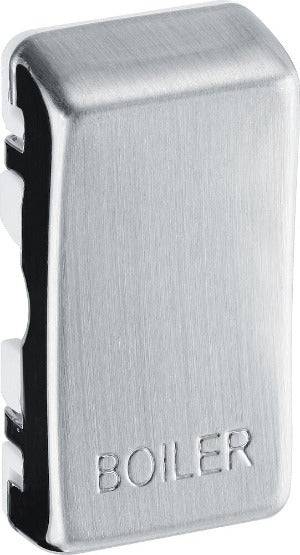 BG Brushed Steel Engraved Boiler Grid Rocker Cap RRBLBS - The Switch Depot