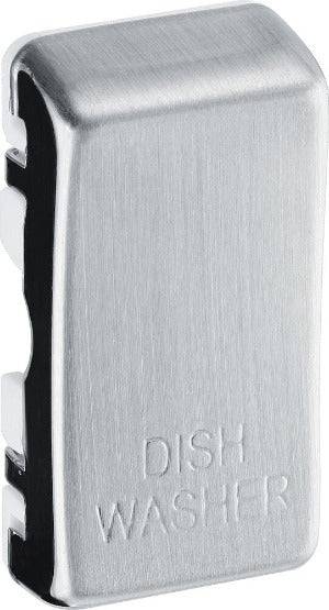 BG Brushed Steel Engraved Dishwasher Grid Rocker Cap RRDWBS - The Switch Depot