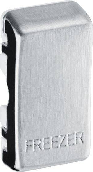 BG Brushed Steel Engraved Freezer Grid Rocker Cap RRFZBS | The Switch Depot