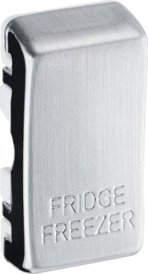 BG Brushed Steel Engraved Fridge Freezer Grid Rocker Cap RRFFBS - The Switch Depot