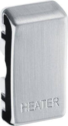 BG Brushed Steel Engraved Heater Grid Rocker Cap RRHTBS - The Switch Depot