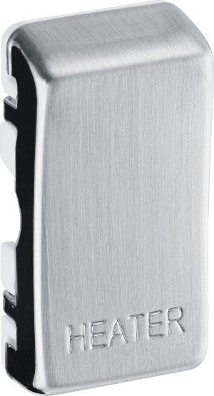 BG Brushed Steel Engraved Heater Grid Rocker Cap RRHTBS - The Switch Depot