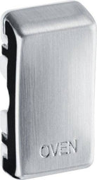 BG Brushed Steel Engraved Oven Grid Rocker Cap RROVBS - The Switch Depot