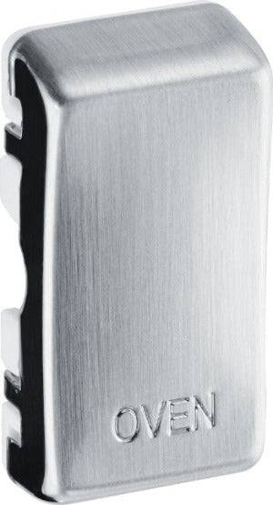 BG Brushed Steel Engraved Oven Grid Rocker Cap RROVBS - The Switch Depot