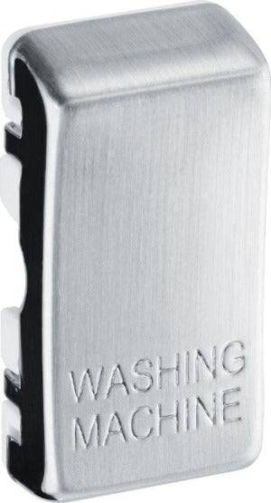 BG Brushed Steel Engraved Washing Machine Grid Rocker Cap RRWMBS - The Switch Depot