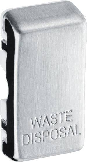 BG Brushed Steel Engraved Waste Disposal Grid Rocker Cap RRWDISBS - The Switch Depot
