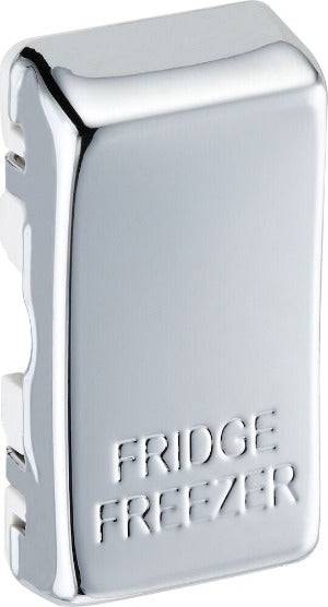 BG Polished Chrome Engraved 'Fridge Freezer' Grid Rocker Cap RRFFPC - The Switch Depot