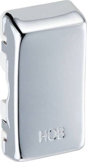 BG Polished Chrome Engraved 'Hob' Grid Rocker Cap RRHBPC - The Switch Depot
