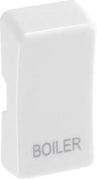 BG White Moulded PVC Engraved Boiler Grid Rocker Cap RRBLW - The Switch Depot