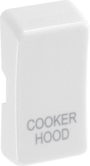 BG White Moulded PVC Engraved Cooker Hood Grid Rocker Cap RRCHW - The Switch Depot