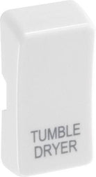 BG White Moulded PVC Engraved Tumble Dryer Grid Rocker Cap RRTDW - The Switch Depot