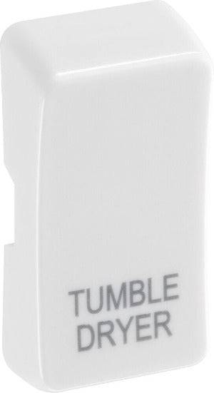 BG White Moulded PVC Engraved Tumble Dryer Grid Rocker Cap RRTDW - The Switch Depot