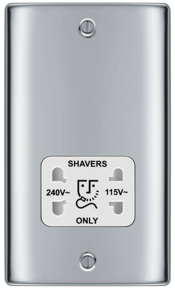 Nexus Metal Polished Chrome Shaver Socket NPC20W - The Switch Depot