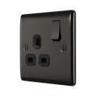 Nexus Metal Black Nickel Single Socket NBN21B - The Switch Depot