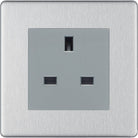 BG Screwless Brushed Steel 13A Unswitched Socket FBSUSSG - The Switch Depot