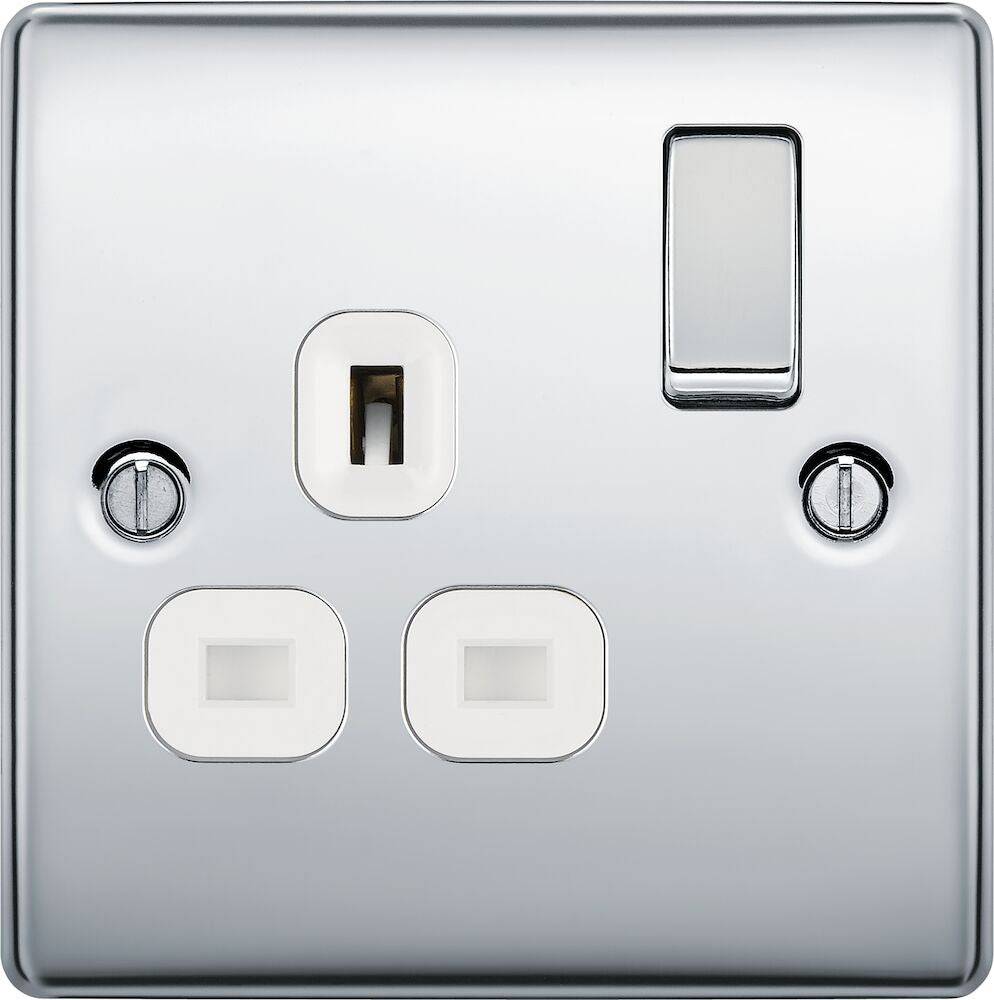 Nexus Metal Polished Chrome Single Socket NPC21W - The Switch Depot