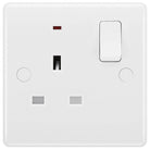 BG Moulded White PVC Single Socket with Neon 825 - The Switch Depot