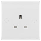 BG Moulded White PVC Unswitched Single Socket 823 - The Switch Depot