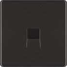 BG Screwless Black Nickel Slave Telephone Socket FBNBTS1 - The Switch Depot