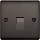 Nexus Metal Black Nickel Slave Telephone Socket NBNBTS1 - The Switch Depot