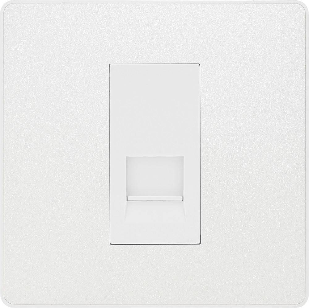 Evolve Polycarbonate Pearlescent White Master Telephone Socket PCDCLBTM1W - The Switch Depot