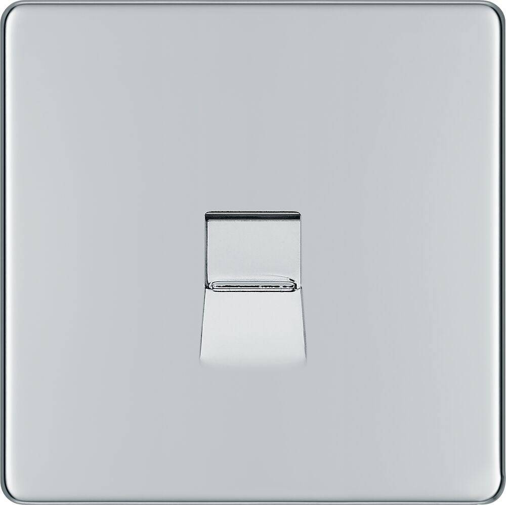 BG Screwless Polished Chrome Master Telephone Socket FPCBTM1 - The Switch Depot