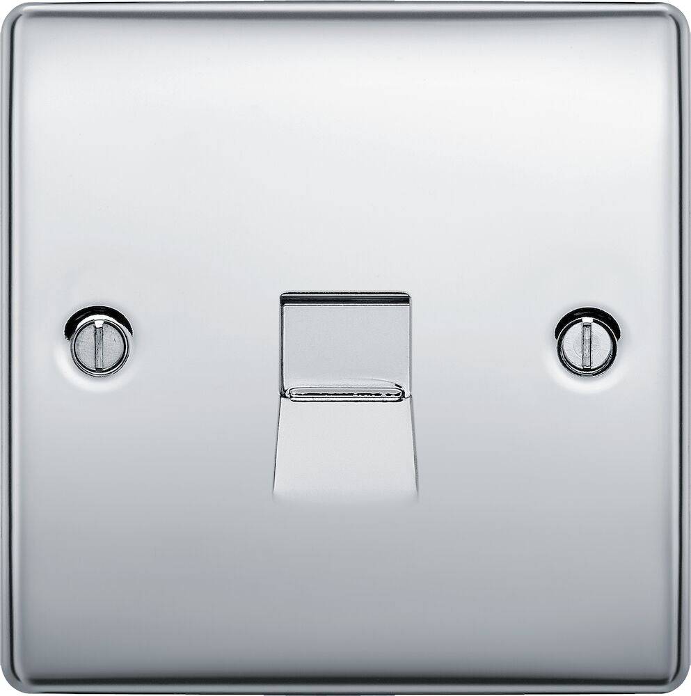 Nexus Metal Polished Chrome Master Telephone Socket NPCBTM1 - The Switch Depot