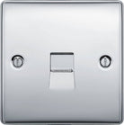 Nexus Metal Polished Chrome Slave Telephone Socket NPCBTS1 - The Switch Depot