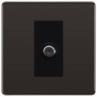 BG Screwless Black Nickel Satellite Socket FBN64B - The Switch Depot